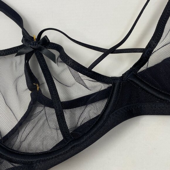 Agent Provocateur Zella Black Bra 34C NWOT - Picture 7 of 10